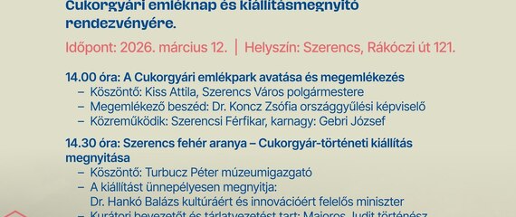 Kiállításmegnyitó és Cukorgyári emlékpark avatás Kiállításmegnyitó és Cukorgyári emlékpark avatás