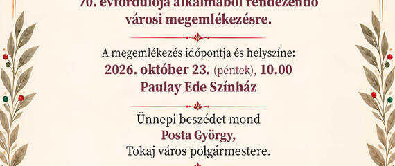 1956-os forradalom és szabadságharc 70. évfordulója 1956-os forradalom és szabadságharc 70. évfordulója